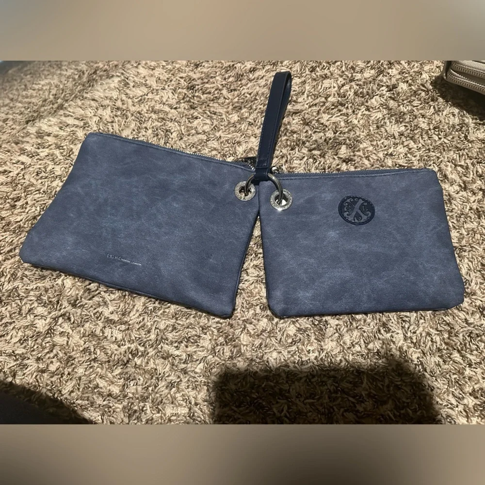 Christian Lacroix Navy Cosmetic Bag Duo